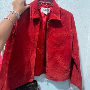 Clio Women's Vibrant Red Bomber Jacket